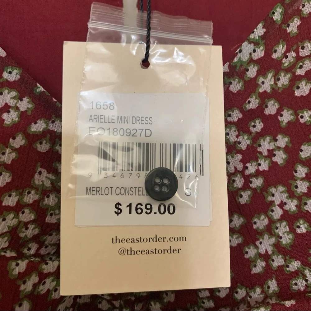 The East Order Arielle Mini Dress Merlot (women’s size small) - Picture 5 of 7